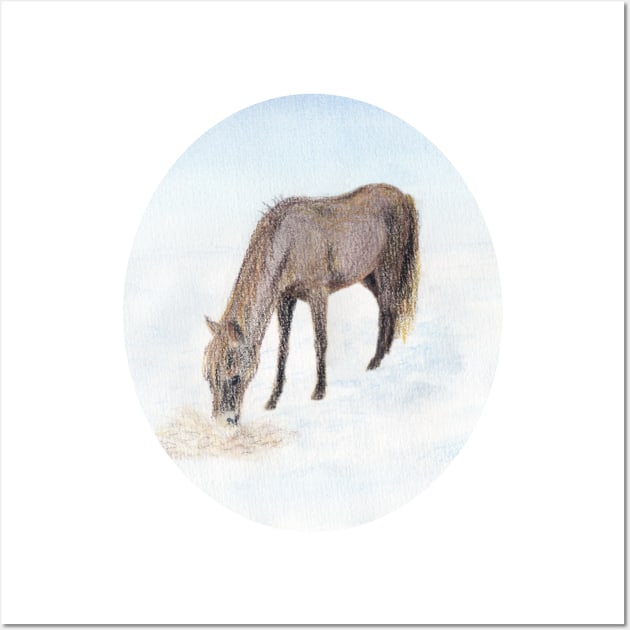 Winter Horse Wall Art by lindaursin